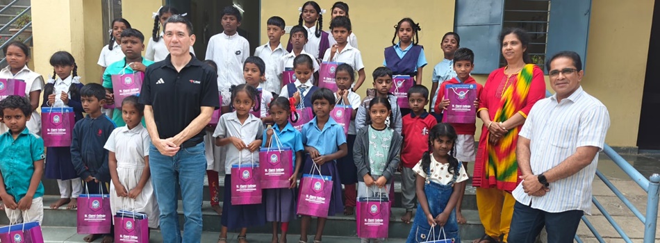 Distribution of Goodies to Students